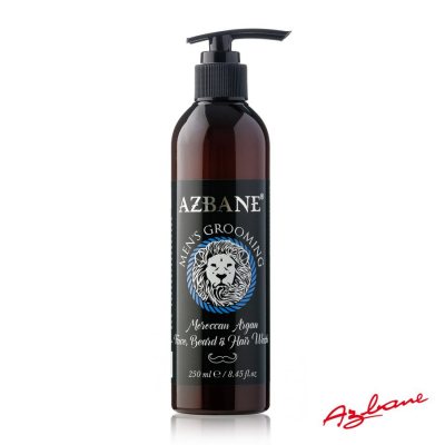 Azbane Face, Beard & Hair Wash - Moroccan Argan Oil 250 ml